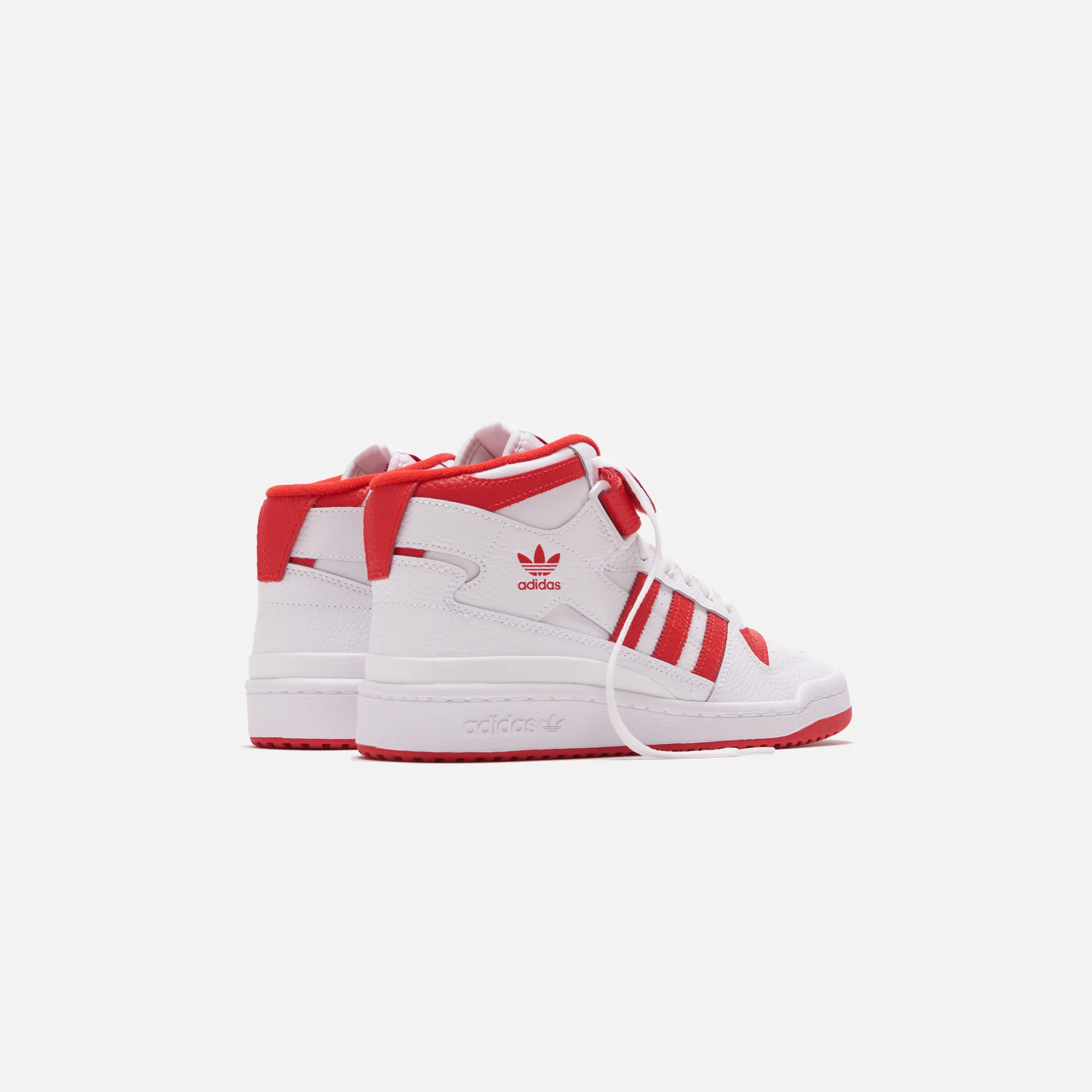 adidas Forum Mid - White / Vivid Red - Image 4