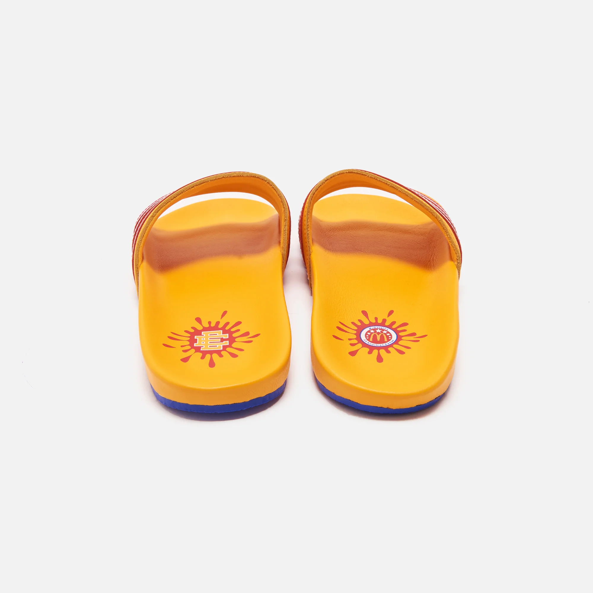 adidas Adilette x Eric Emanuel 'McDonald's All American - Bold Gold / Red / Footwear White - Image 4