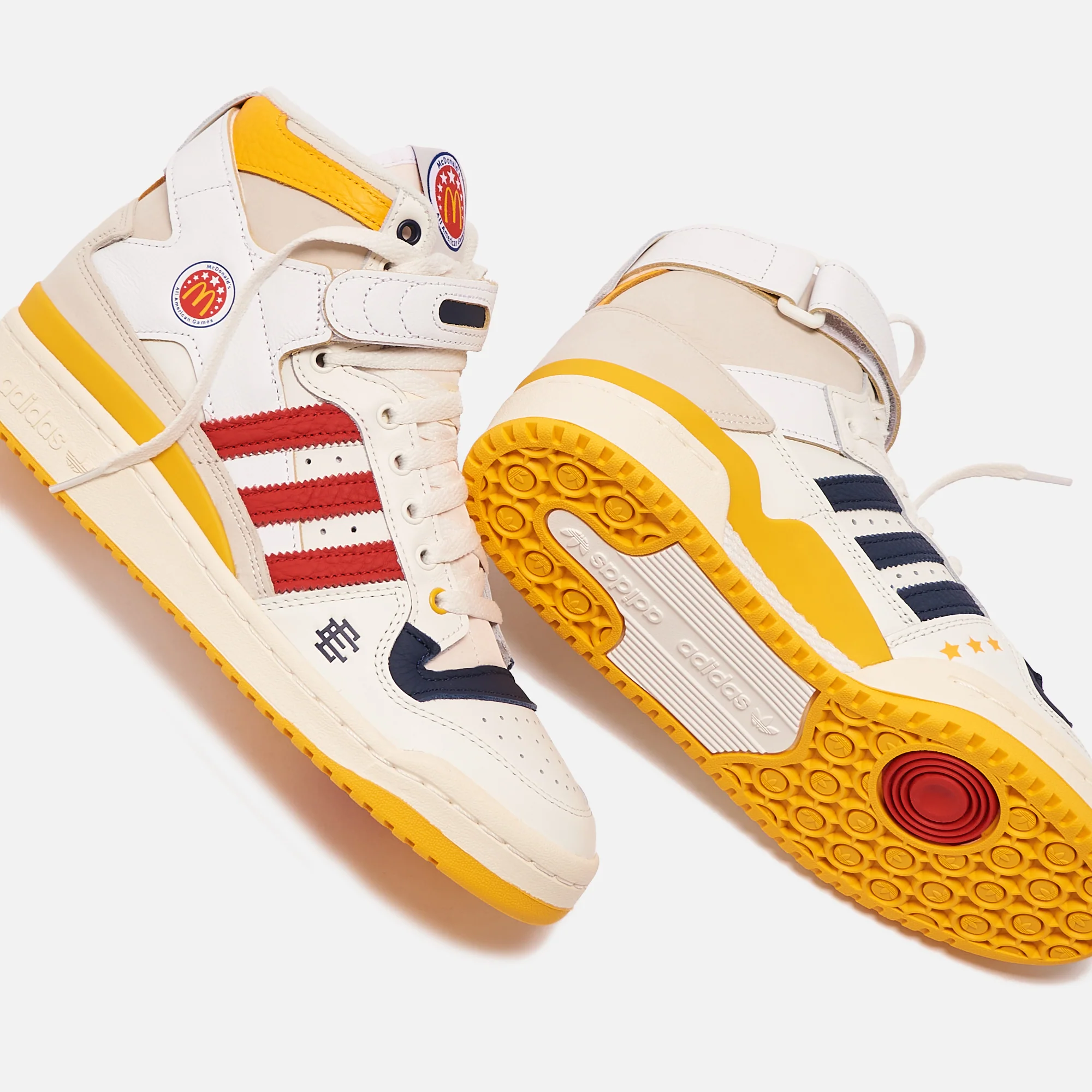 Adidas Forum 84 x Eric Emanuel McDonald's All American High - Cloud White / Bold Gold - Image 4