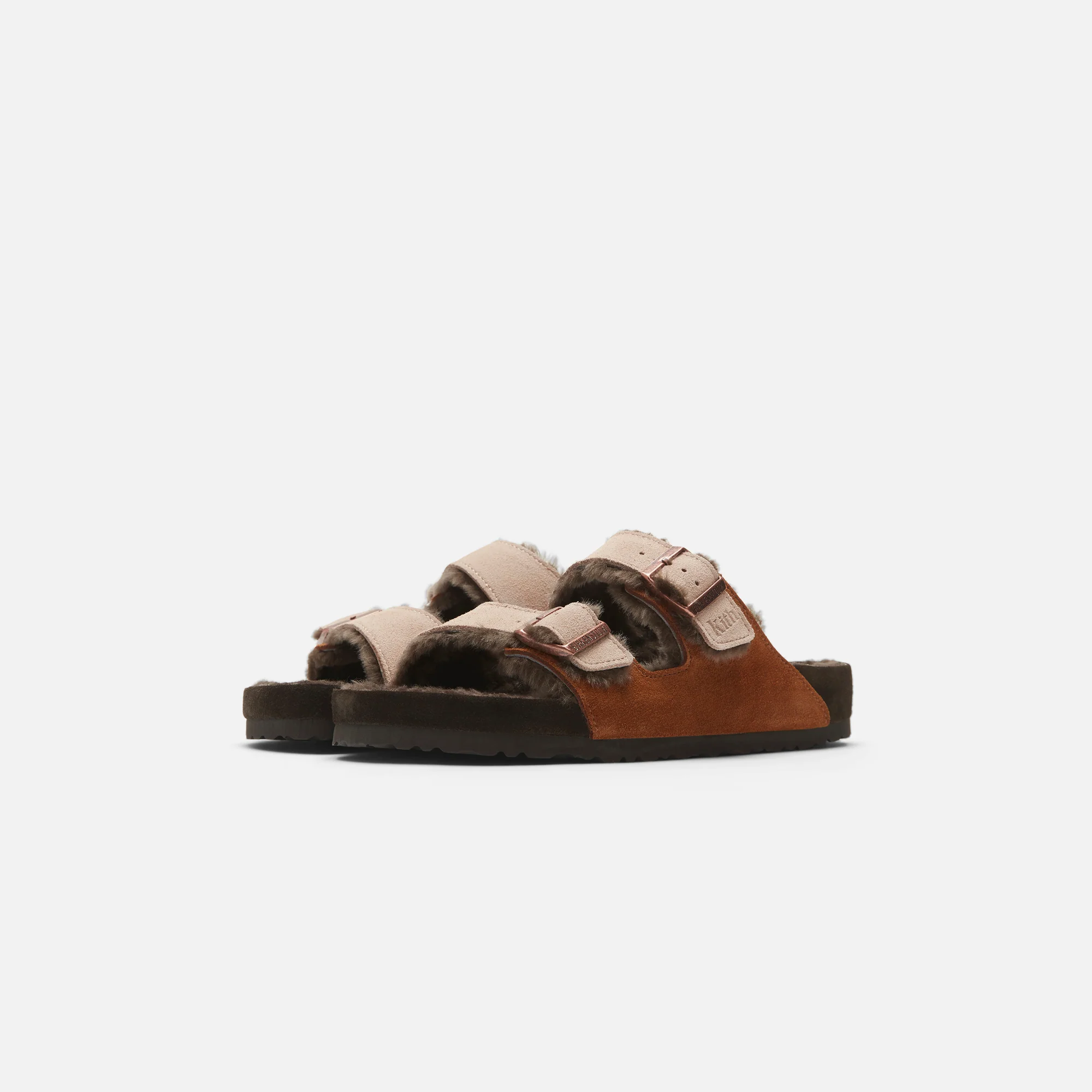 Kith for Birkenstock Arizona Shearling - Mink / Dark Brown - Image 3
