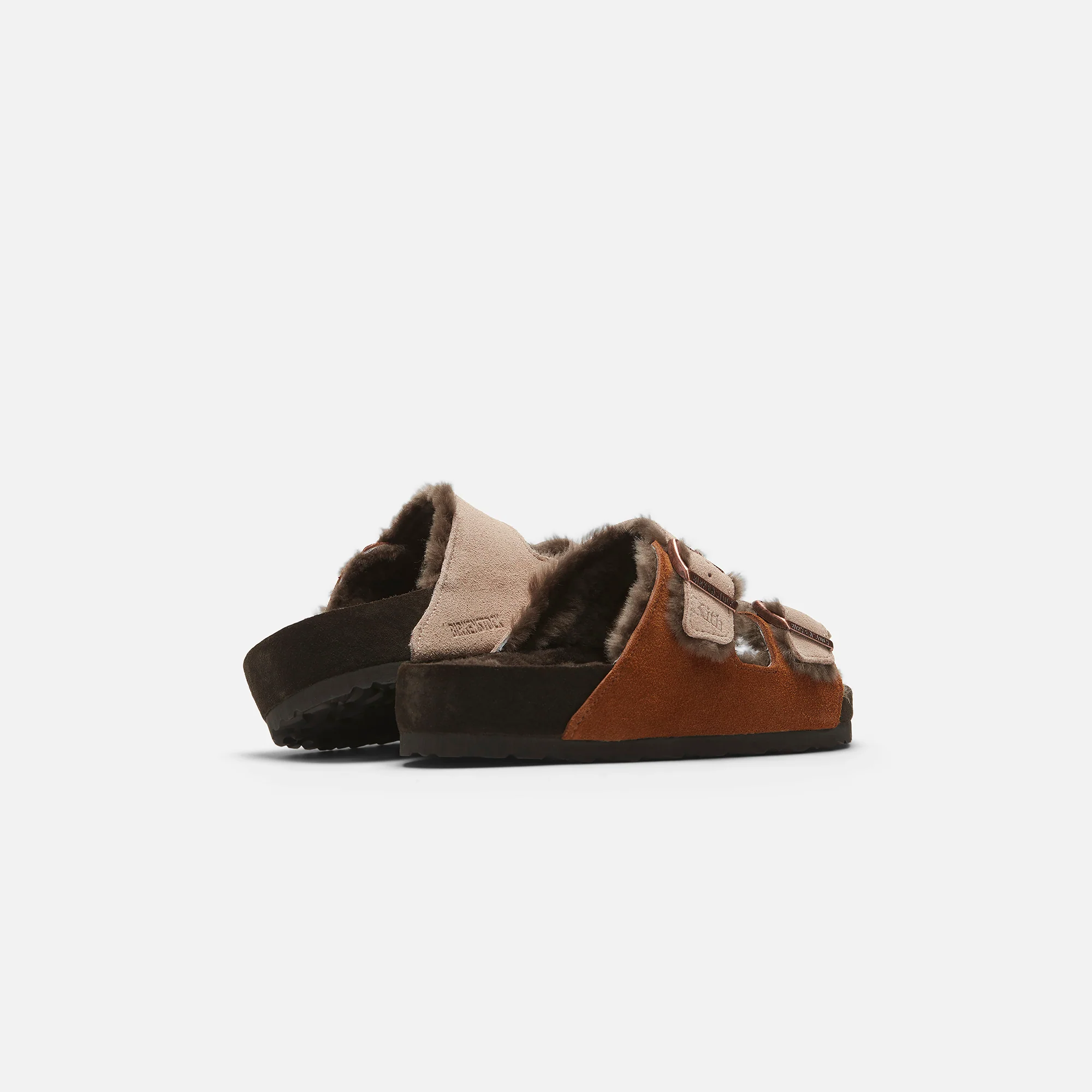Kith for Birkenstock Arizona Shearling - Mink / Dark Brown - Image 4