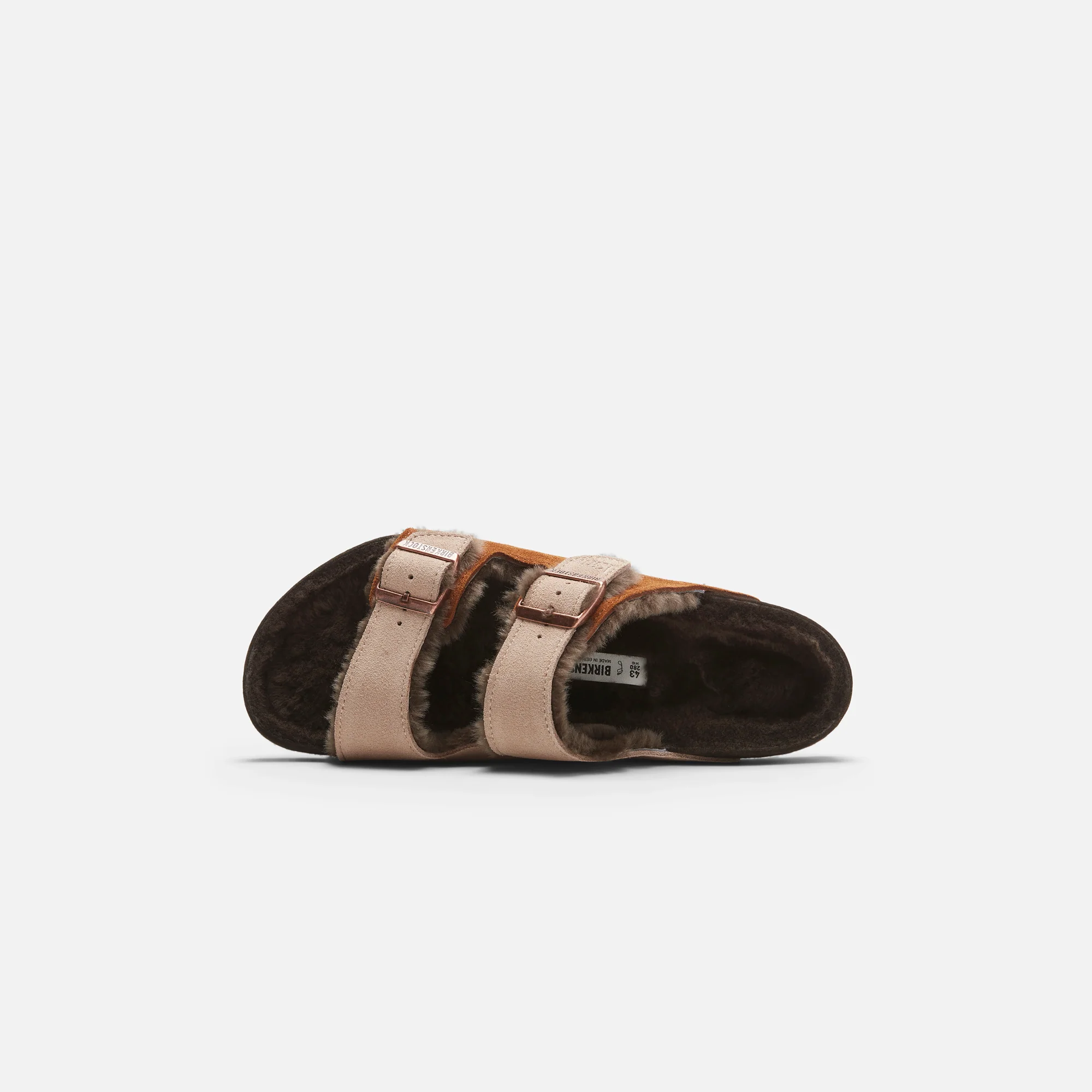 Kith for Birkenstock Arizona Shearling - Mink / Dark Brown - Image 5