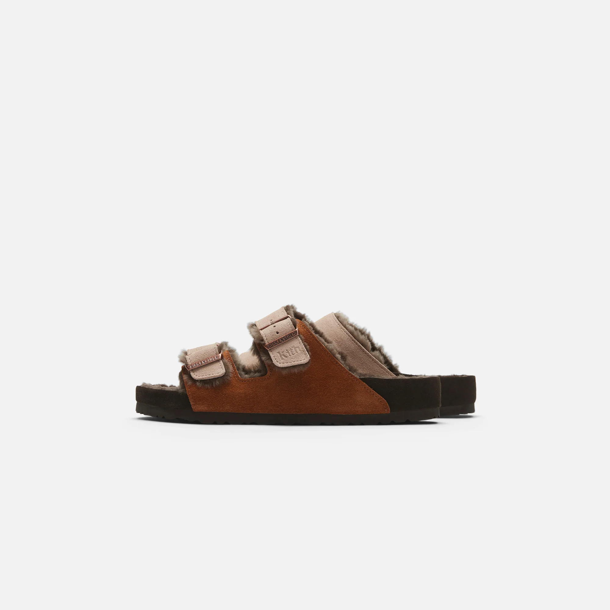 Kith for Birkenstock Arizona Shearling - Mink / Dark Brown - Image 6