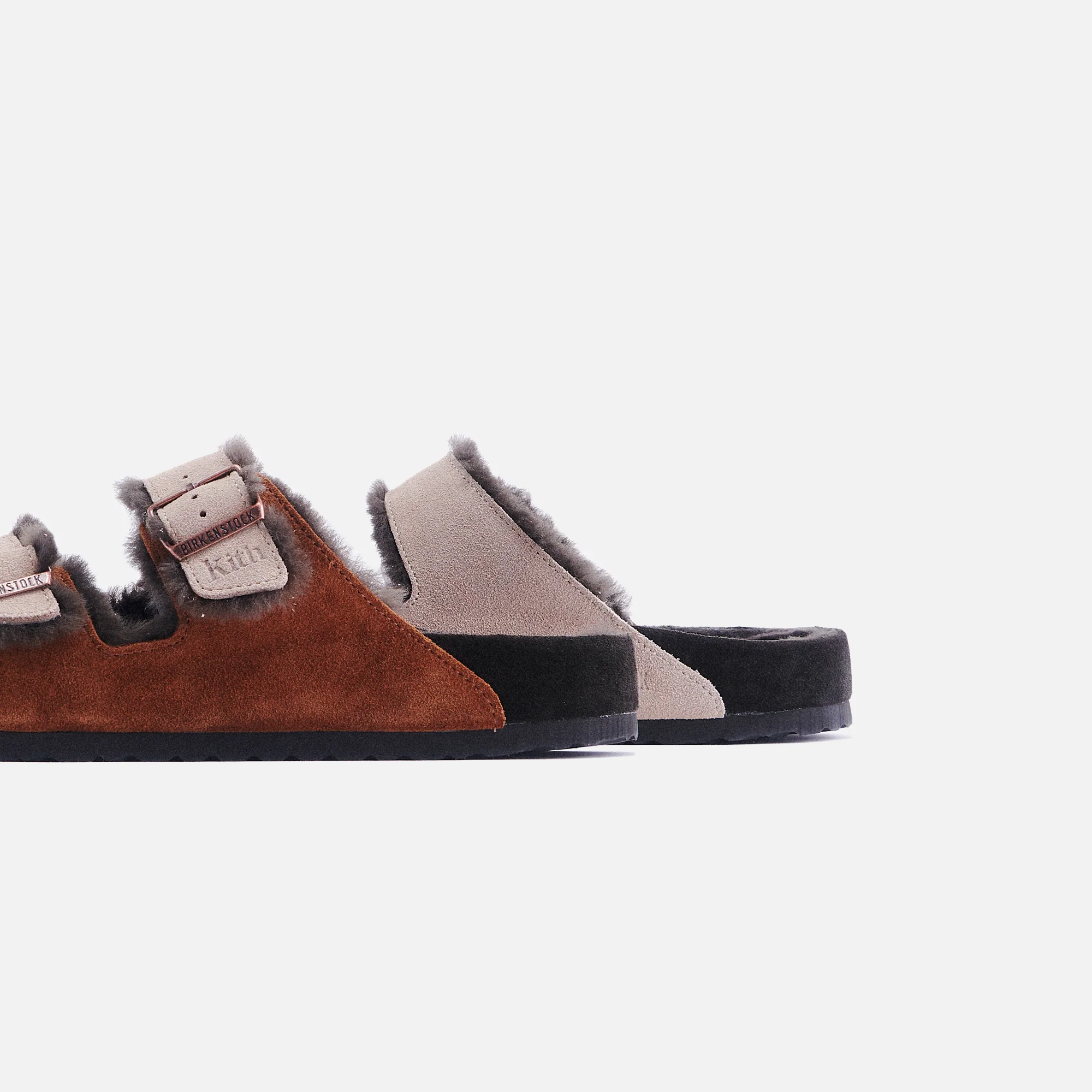 Kith for Birkenstock Arizona Shearling - Mink / Dark Brown - Image 7