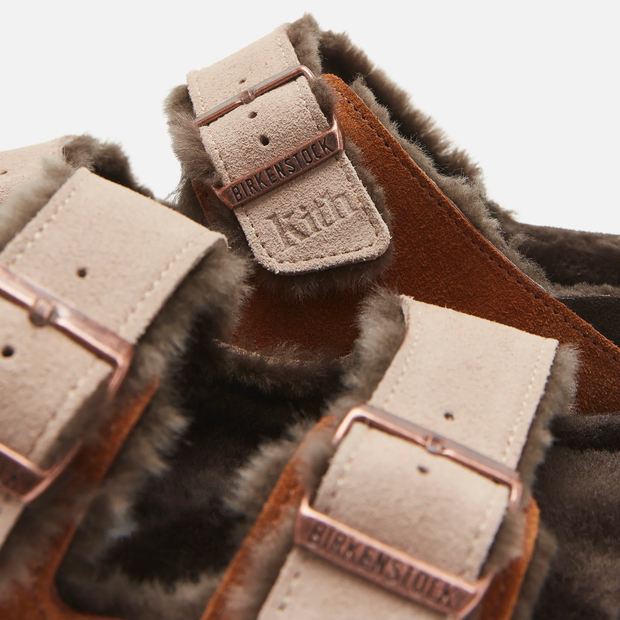 Kith for Birkenstock Arizona Shearling - Mink / Dark Brown - Image 8