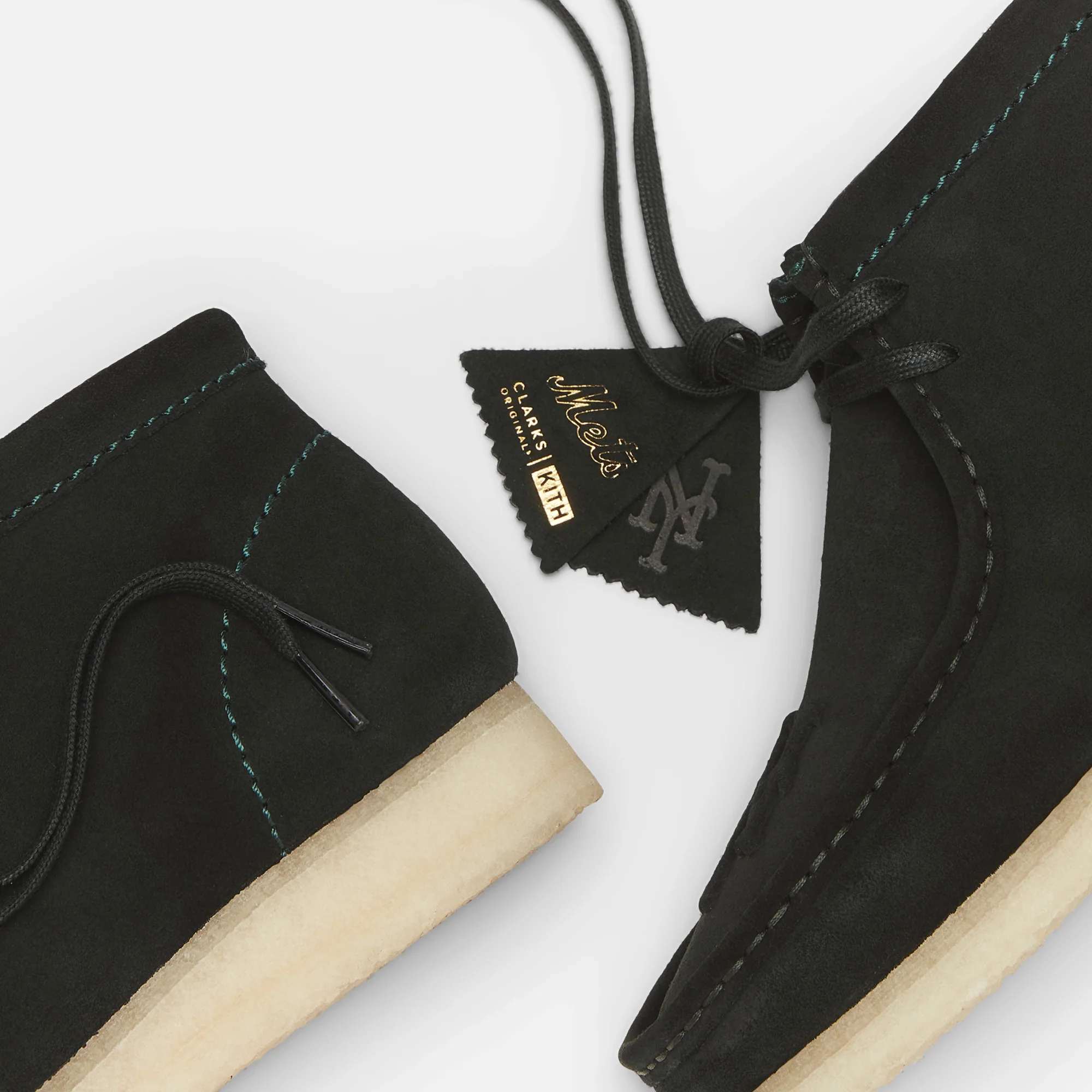 Kith & Clarks for New York Mets Wallabee Boot - Dark Green Suede - Image 4