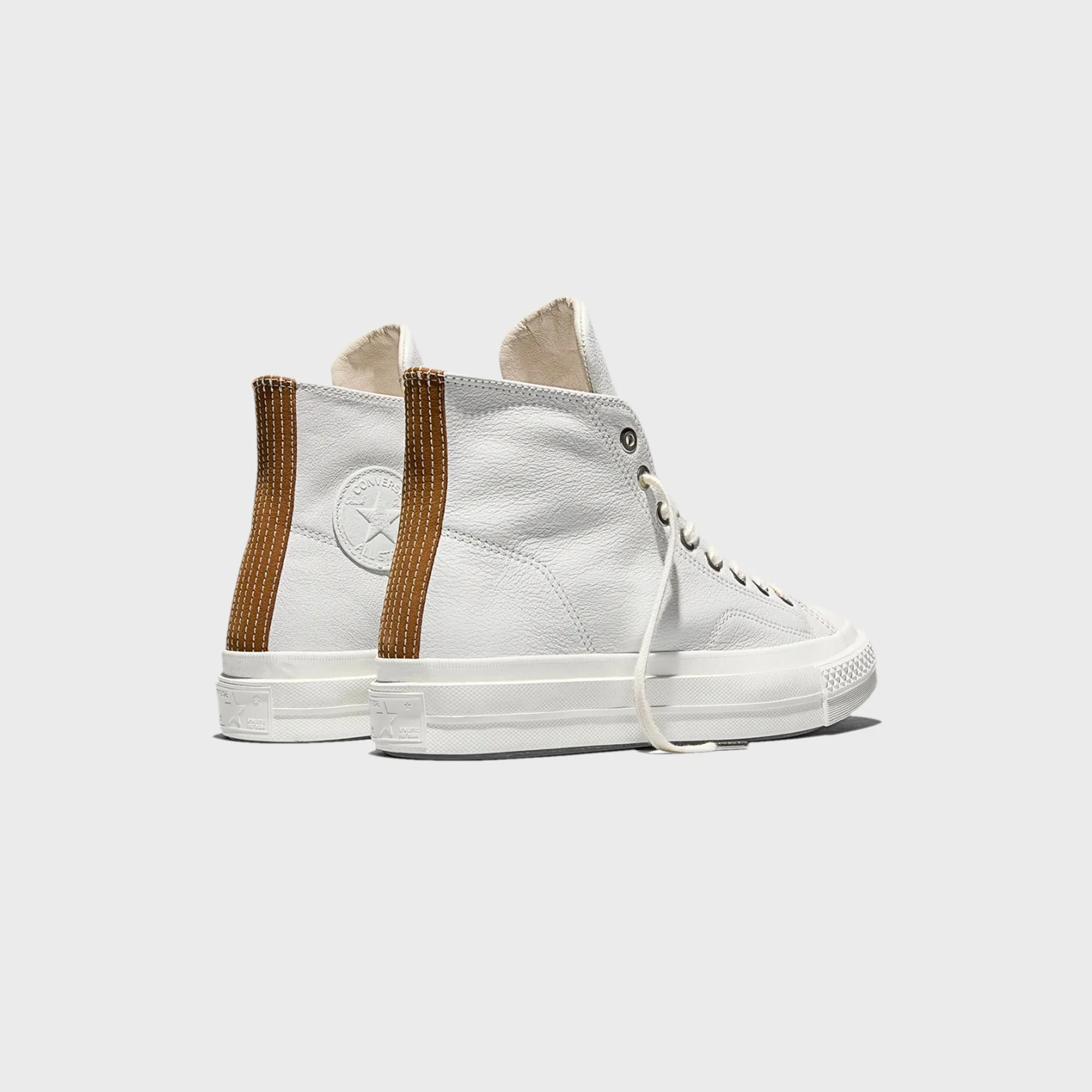 Converse First String Premium Leather - Cream / Brown - Image 4