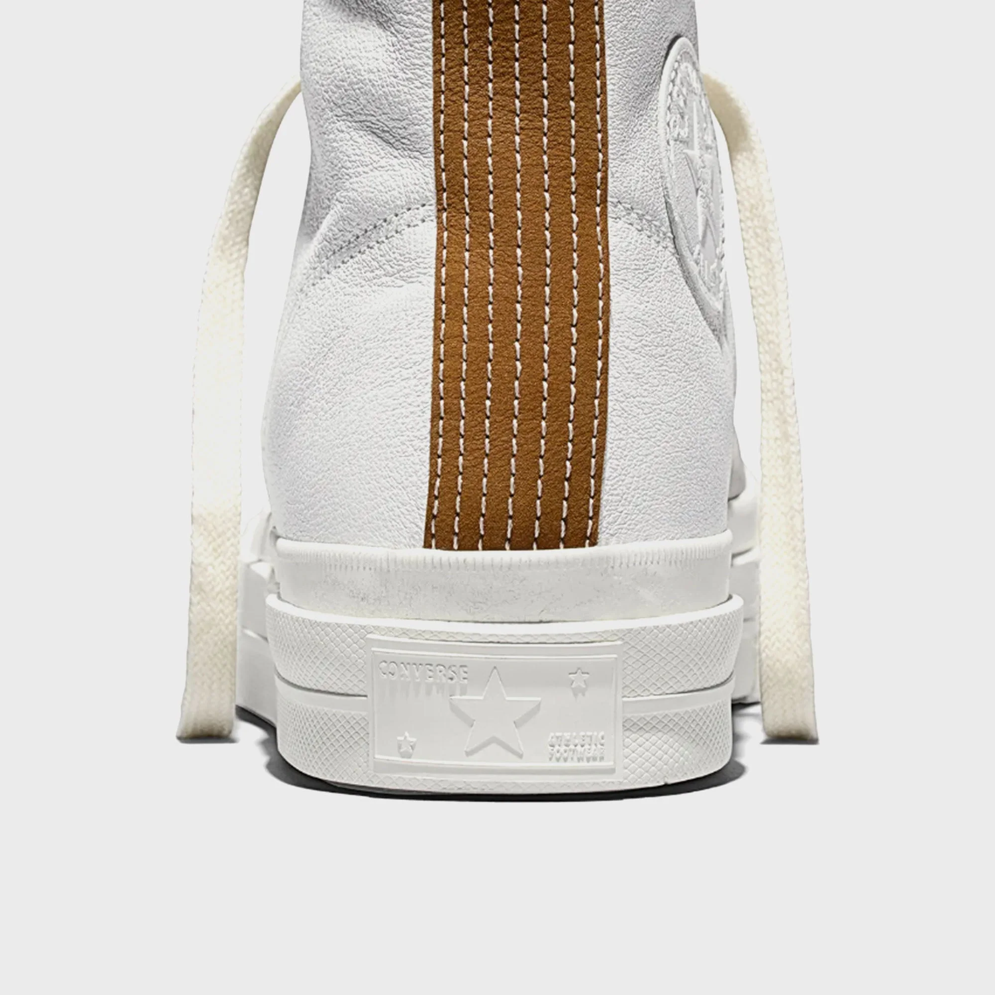 Converse First String Premium Leather - Cream / Brown - Image 6