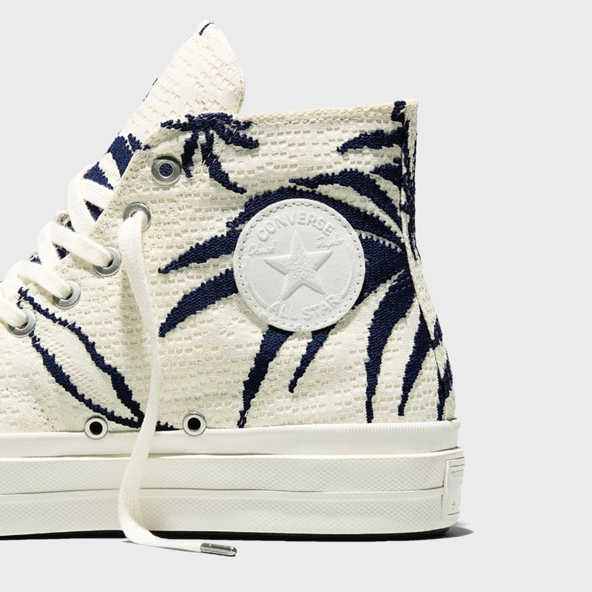 Converse First String Japanese Tropical Knit - Cream / Navy - Image 3