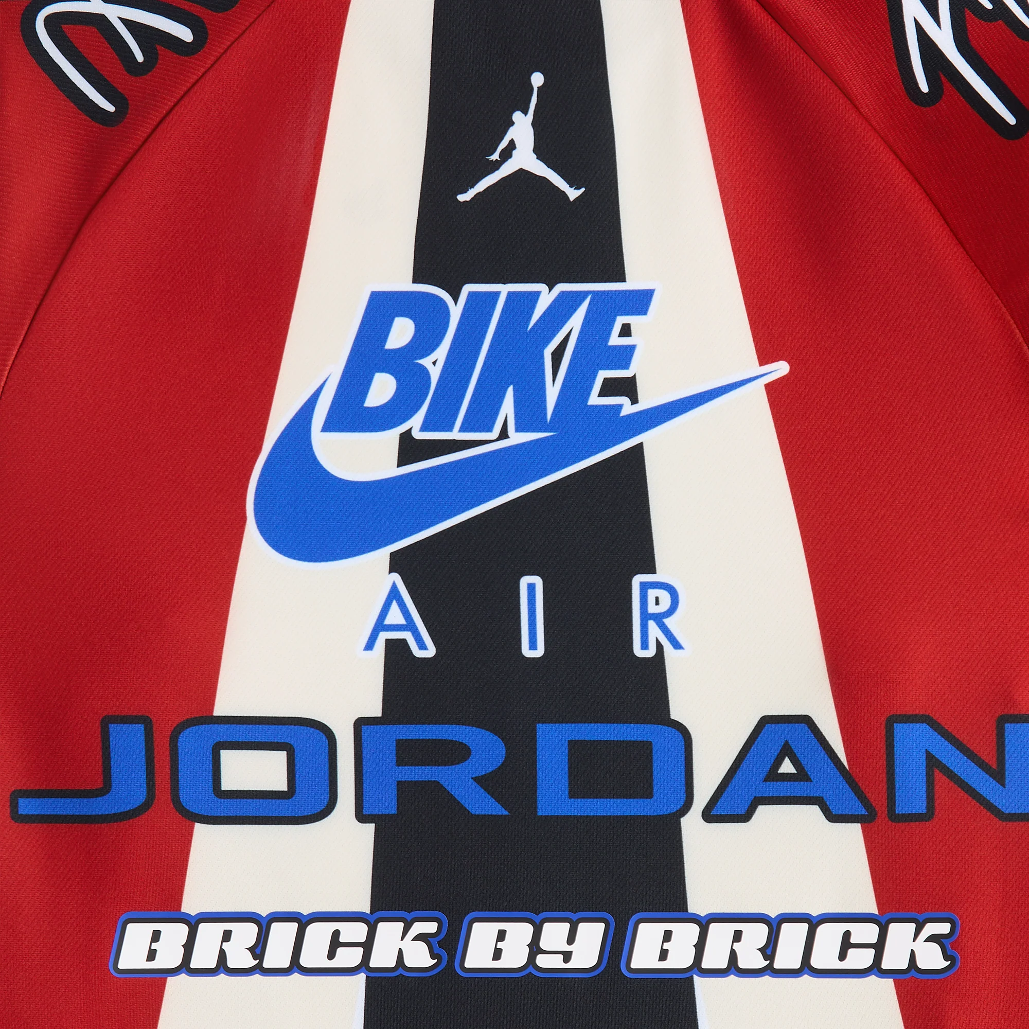 Jordan x Nigel Sylvester Bike Air Jersey - Cinnabar / Black / Lyon Blue - Image 4