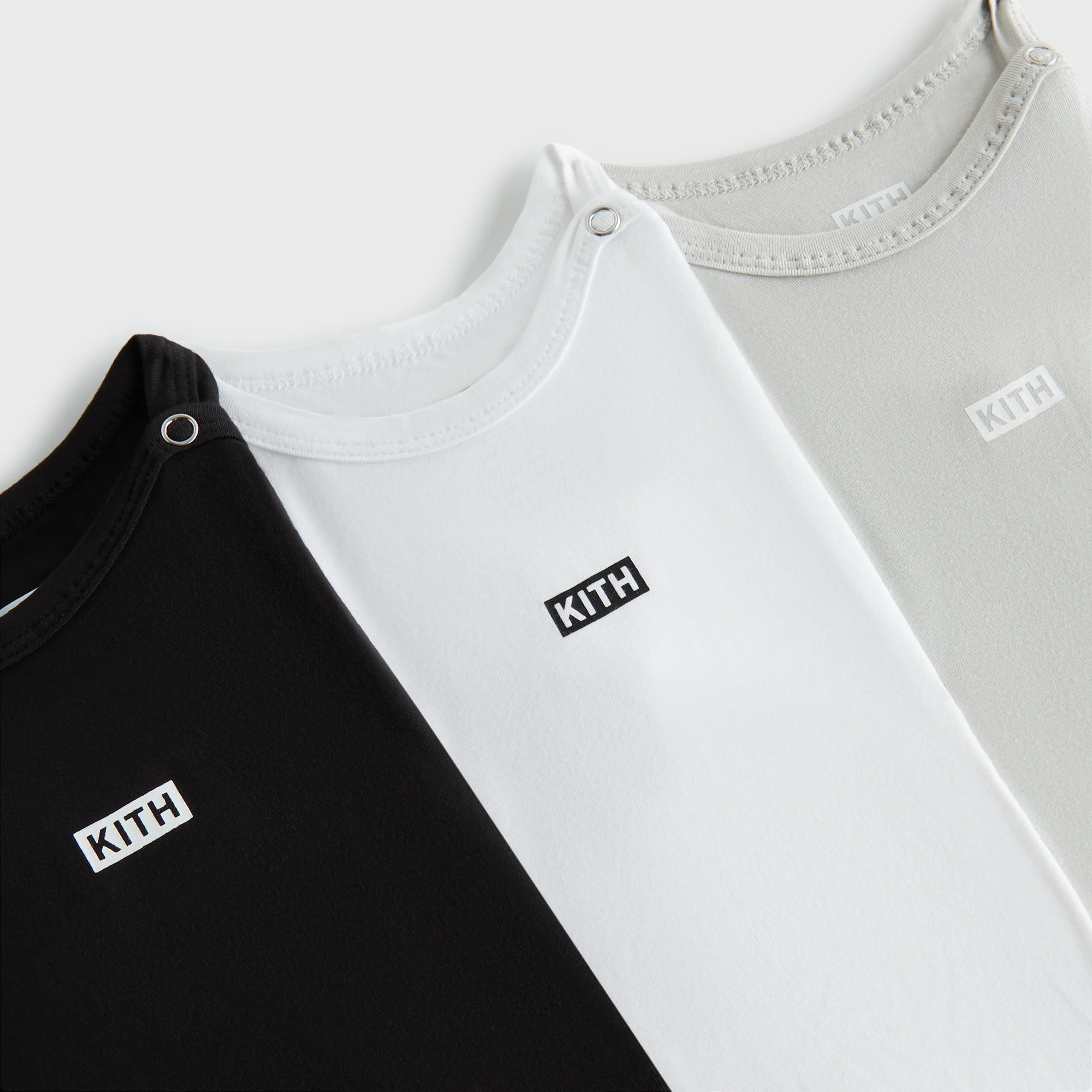 Kith Baby 3-Pack Core Short Sleeve Onesie - Black - Image 3
