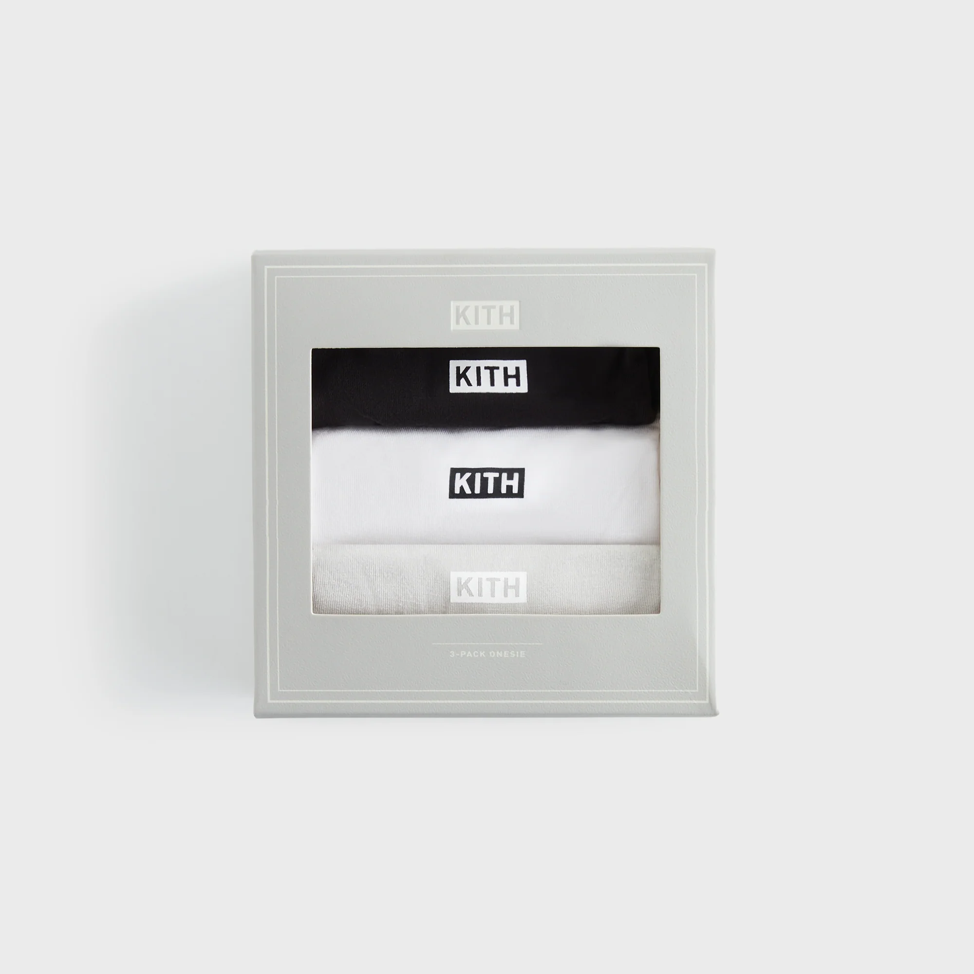 Kith Baby 3-Pack Core Short Sleeve Onesie - Black - Image 4