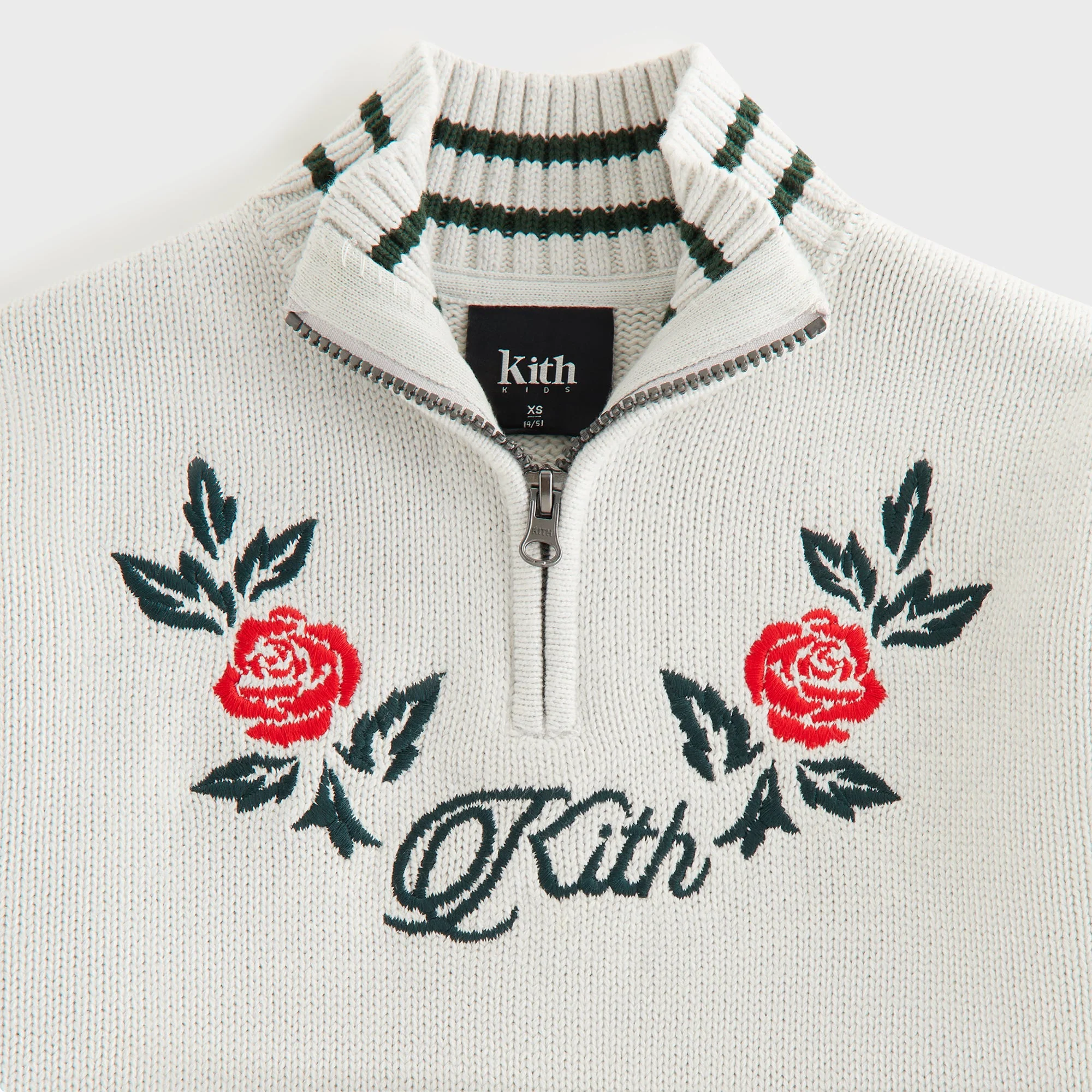 Kith Kids Classic Quarter Zip Wyona - Light Heather Grey - Image 4