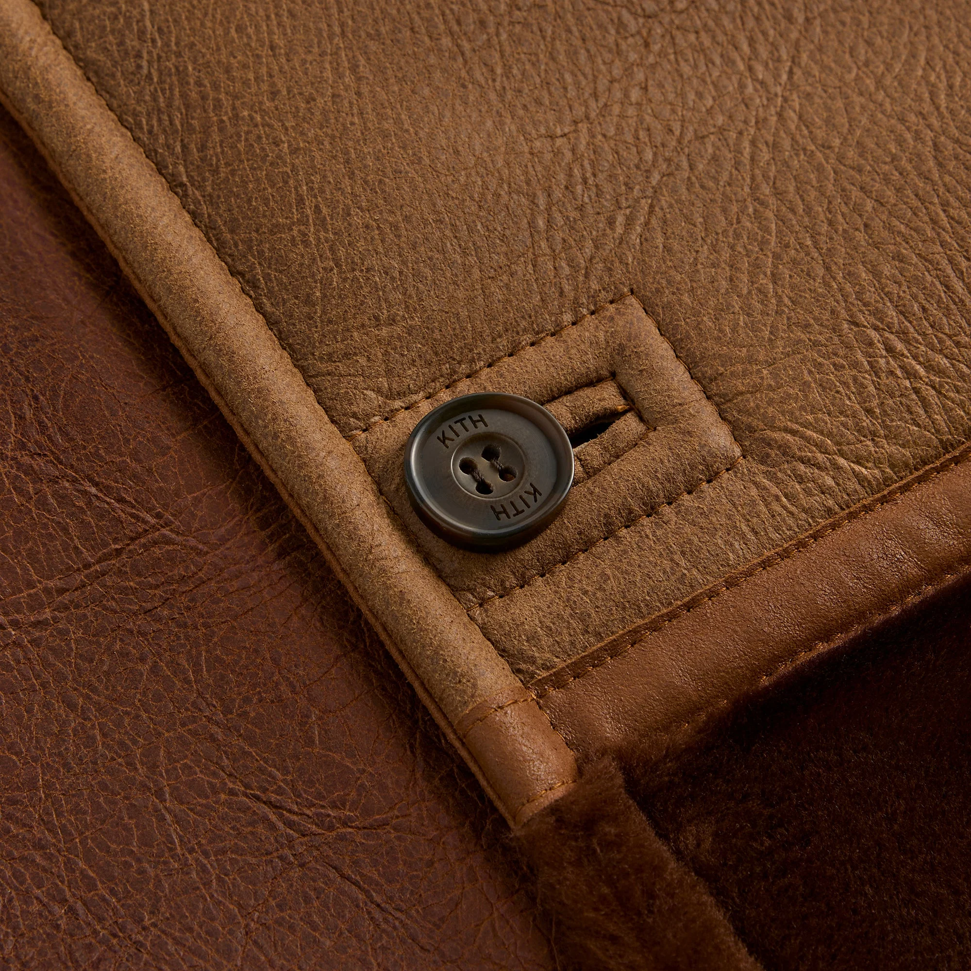 Kith Shearling Patchwork Becker Coat - Mesa - Image 5