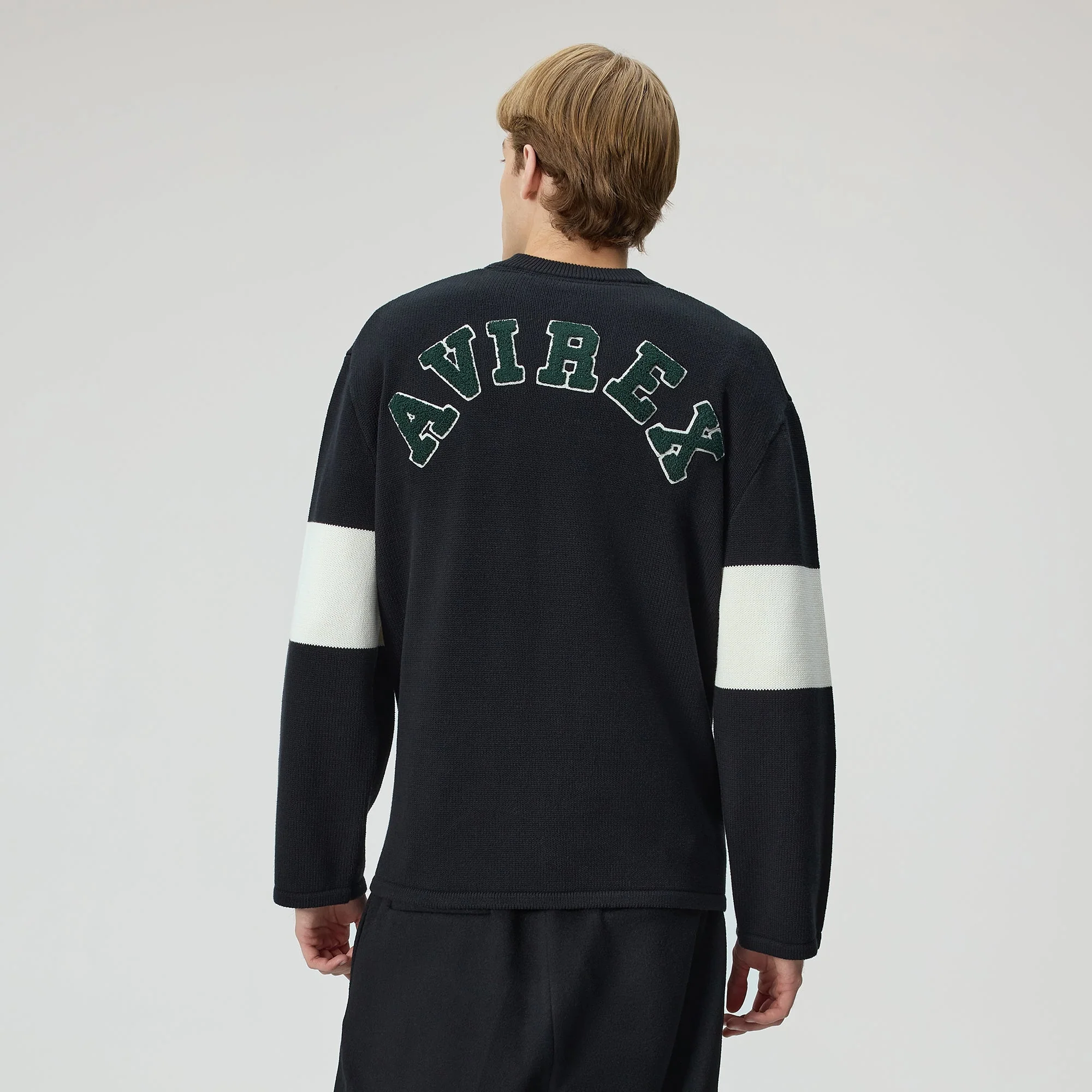 Kith for AVIREX Beau Knit K Jersey - Black - Image 3