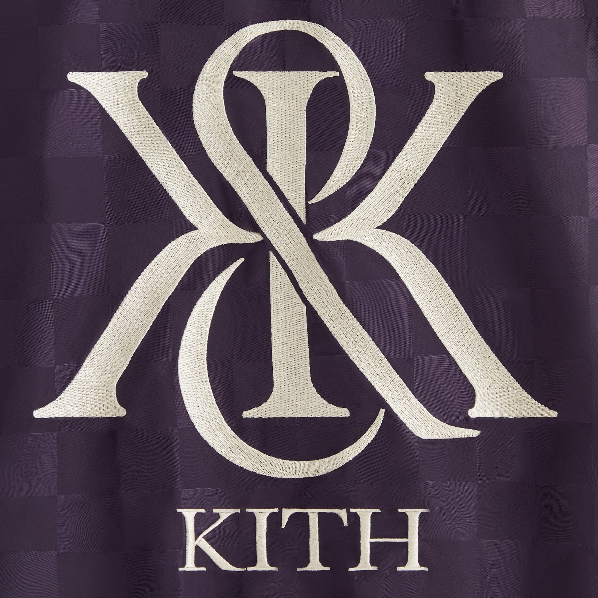 Kith Women Checkered Satin Dayton Combo Pullover - Nightshade - Image 4