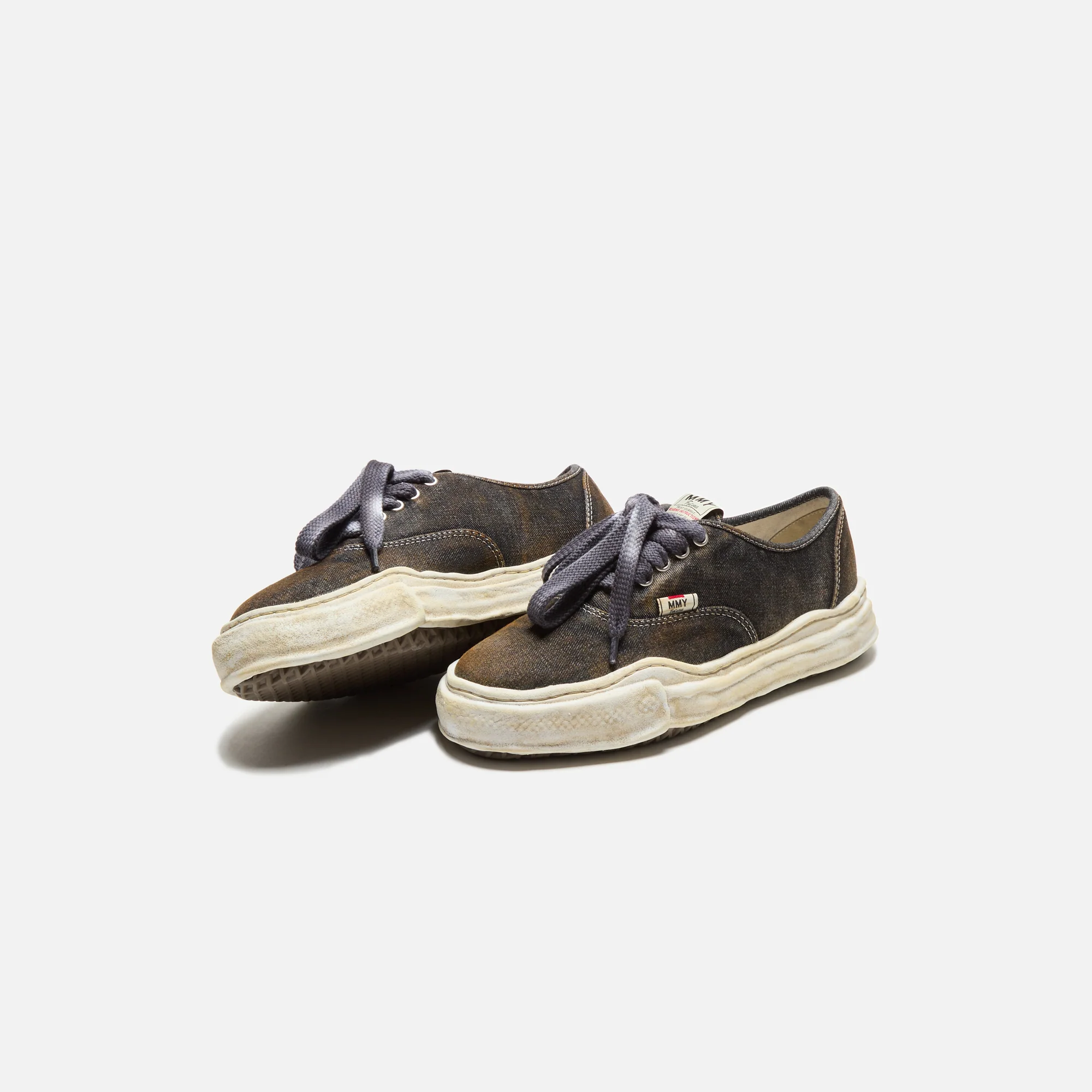 Mihara Yasuhiro Baker Original Sole Washed Denim Low-Top Sneaker - Black - Image 4