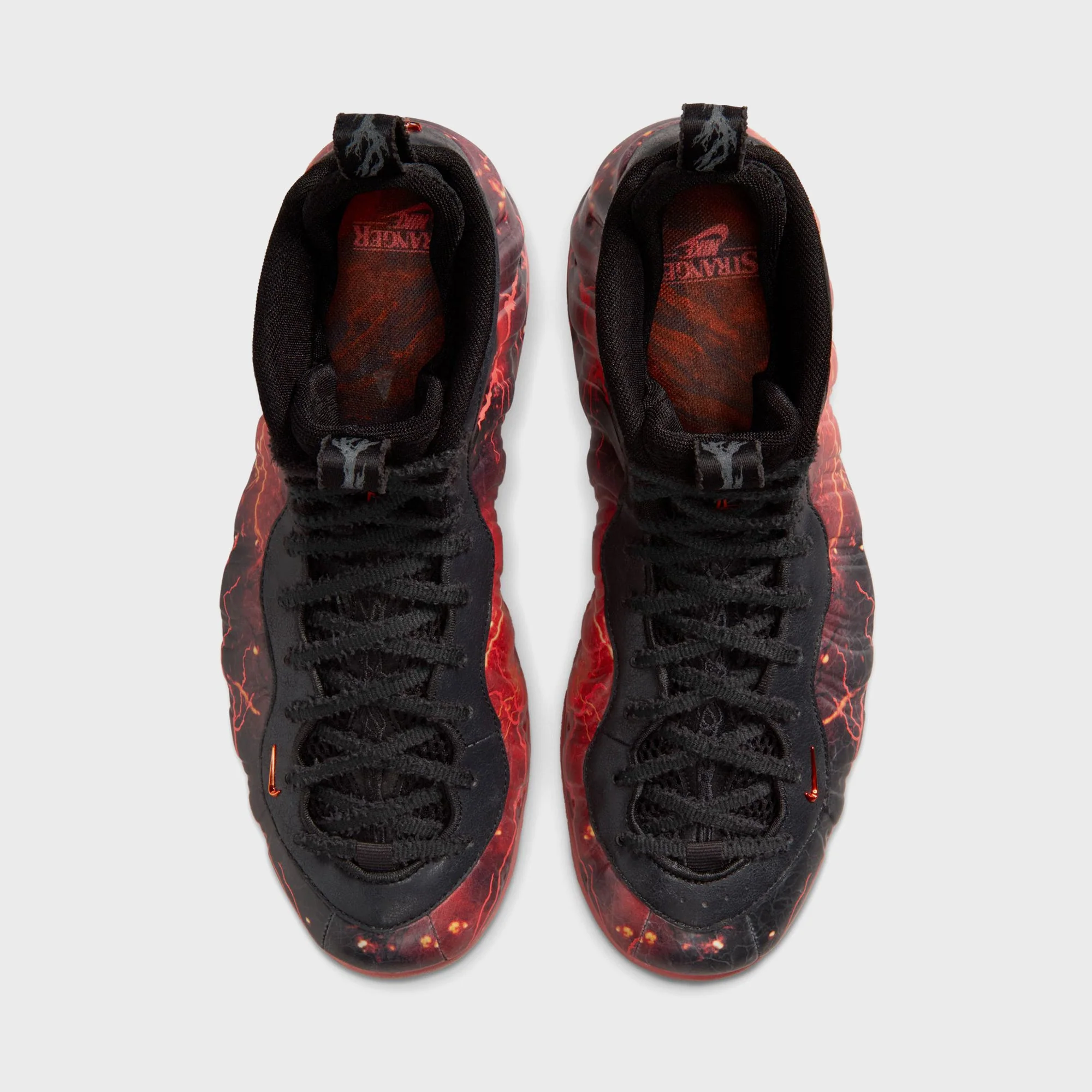 Nike x Stranger Things Air Foamposite One - Black / Bright Crimson / Off Noir - Image 4