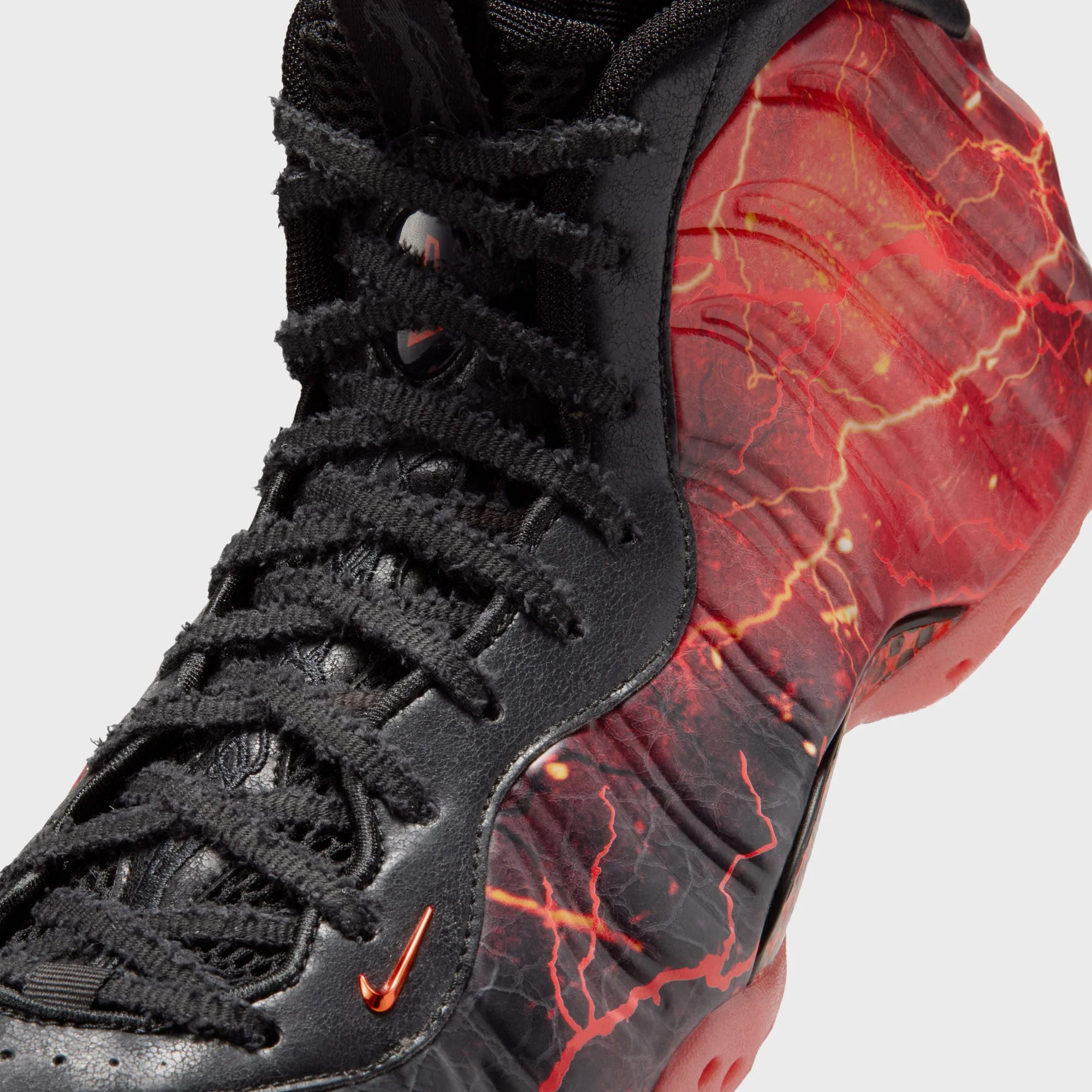 Nike x Stranger Things Air Foamposite One - Black / Bright Crimson / Off Noir - Image 6