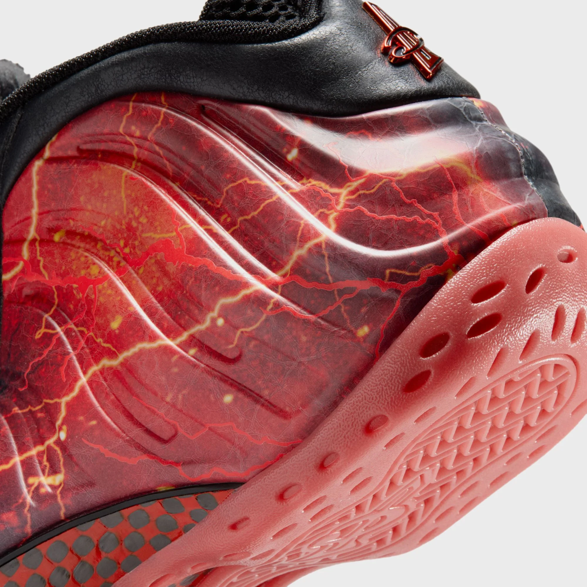 Nike x Stranger Things Air Foamposite One - Black / Bright Crimson / Off Noir - Image 8