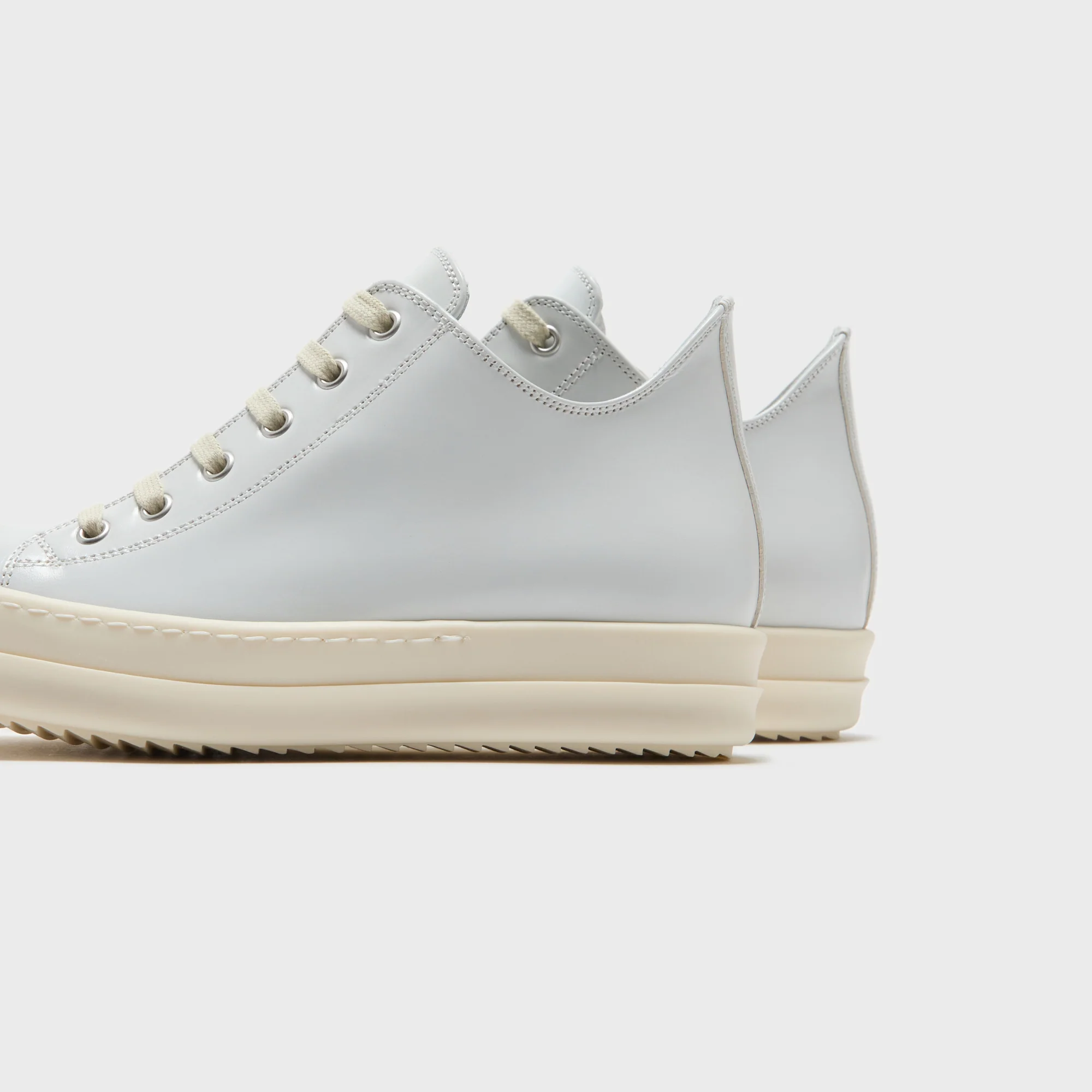 Rick Owens WMNS Scarpe in Pelle Low Sneaks - Chalk / White / Milk / Milk - Image 3