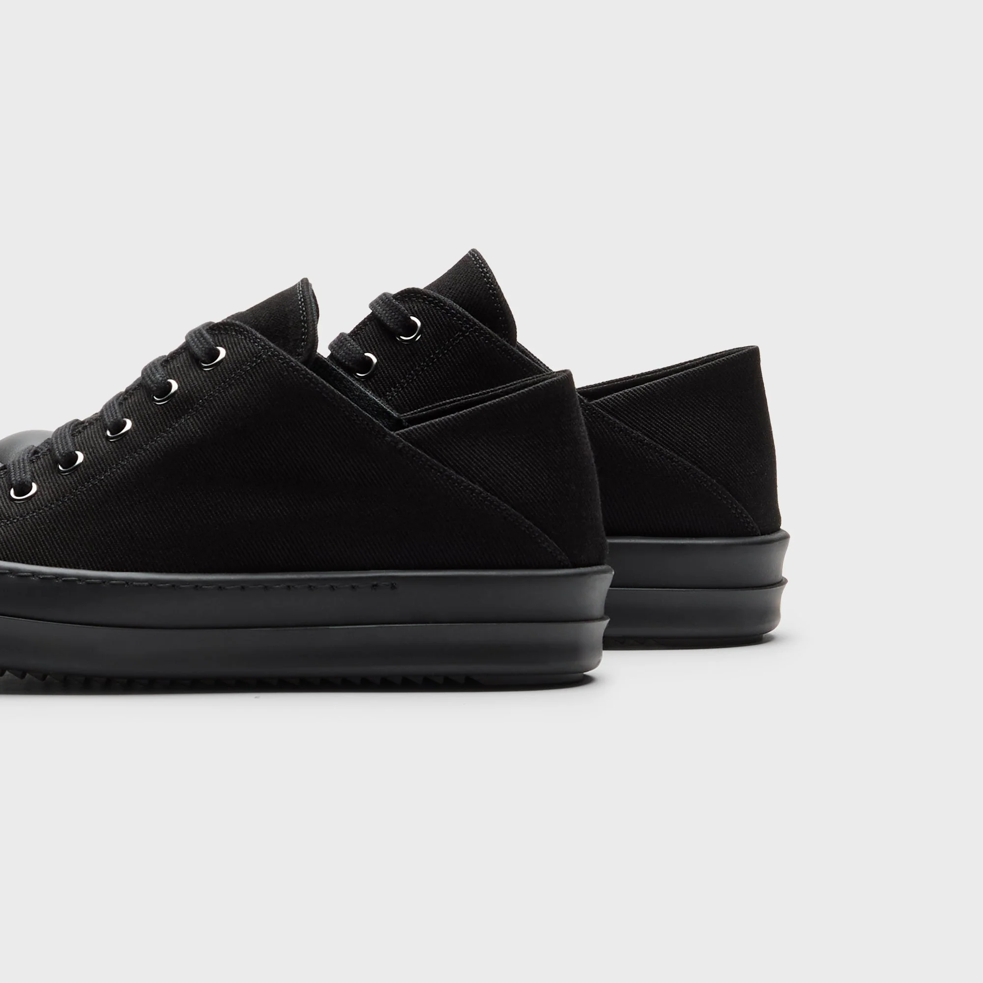 Rick Owens WMNS Slip-On Scarpe in Denim - All Black - Image 3